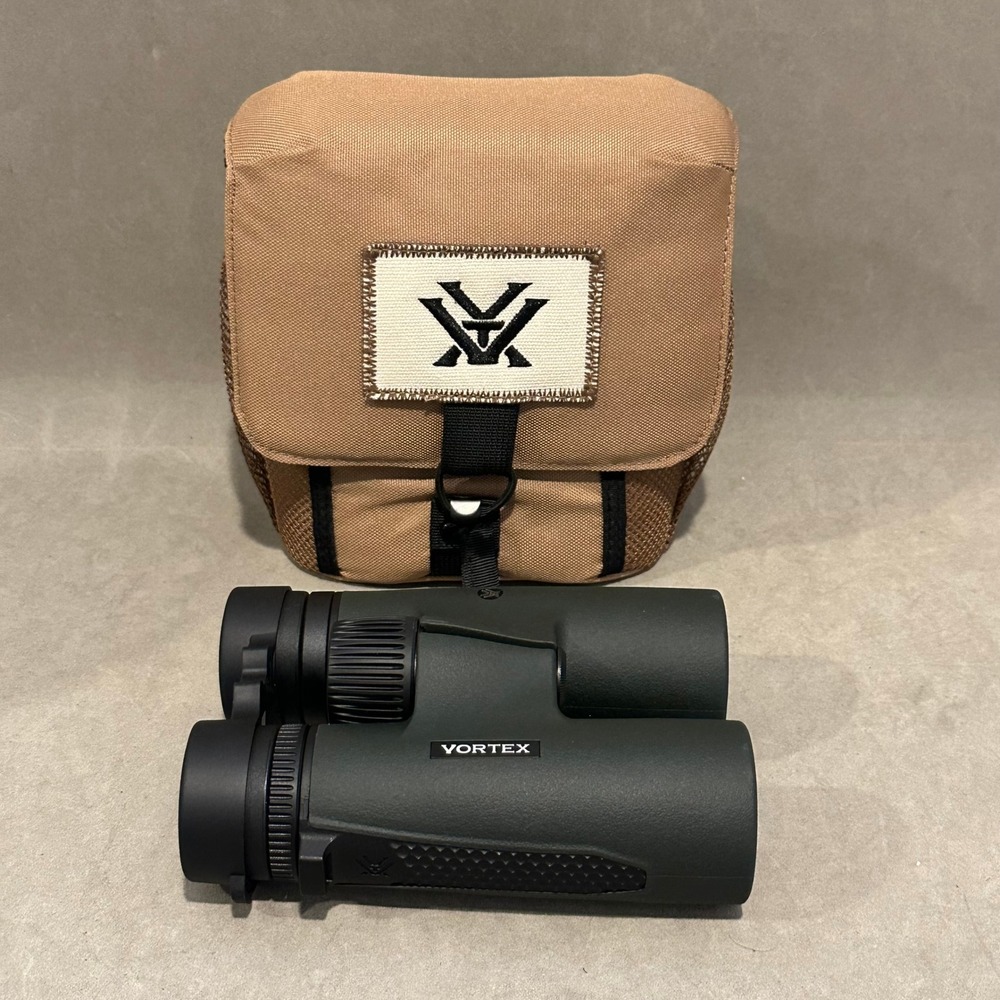 Vortex Triumph HD 10x42 Binoculars with GlassPak Harness Case Dark Green